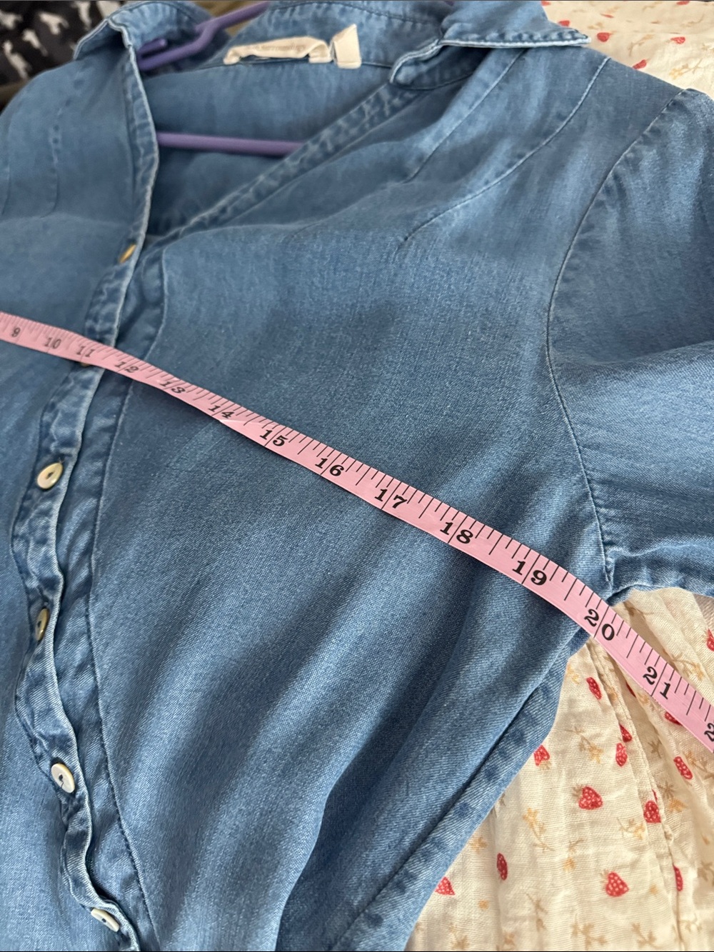 Soft Surroundings Blue Button Down Shirt - Picture 8 of 9